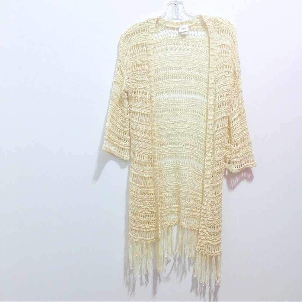 Daytrip Women’s Knit Crochet Long Cardigan